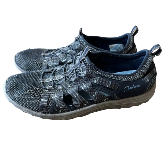 Skechers Women's Reggae Fest-Neap Knit Navy Blue Fisherman Sandal in Size 7.5 - Picture 4 of 9